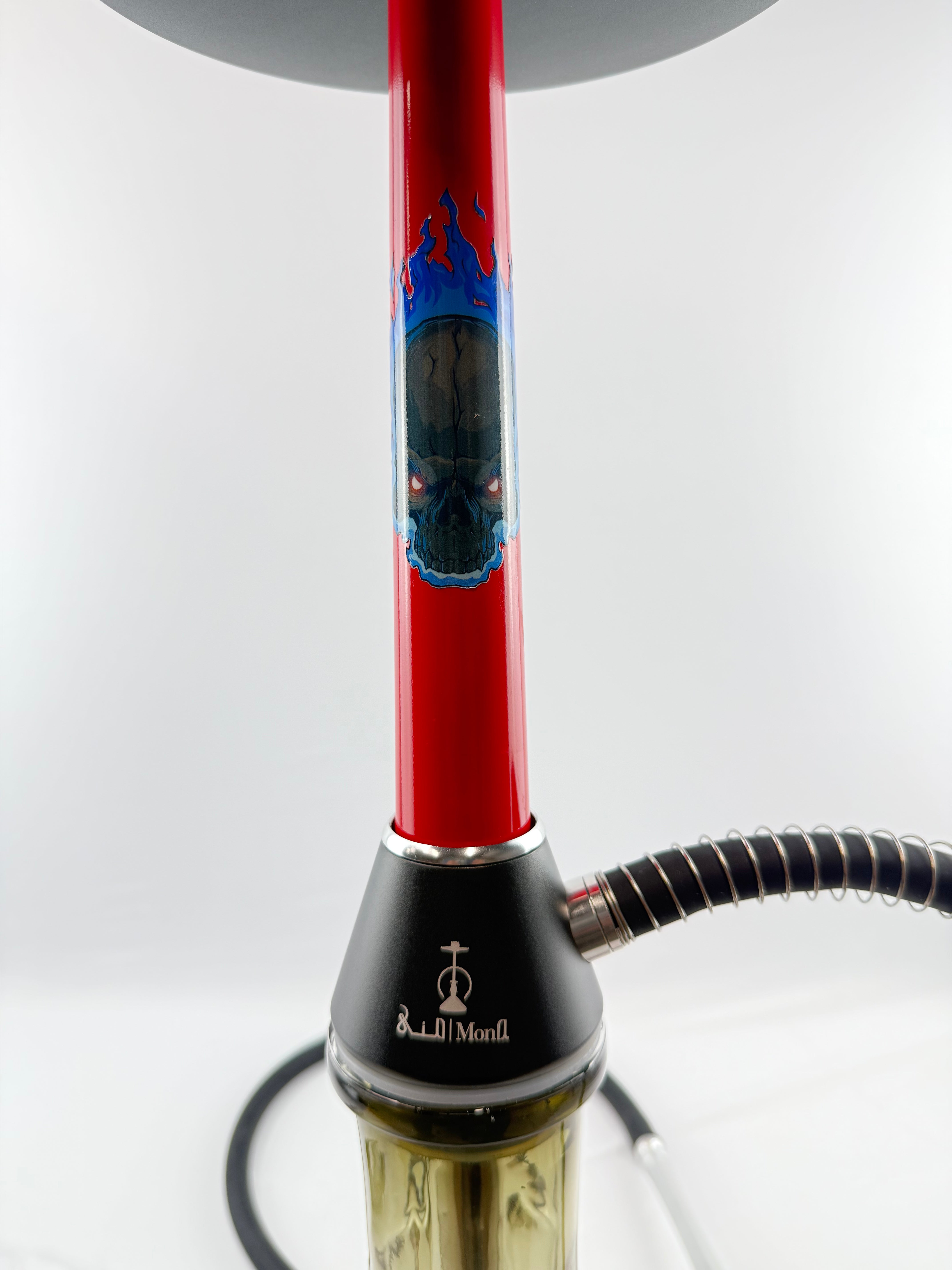 24" Mona Three Phased Conical Glass Base With Metal Body Single Hose Hookah