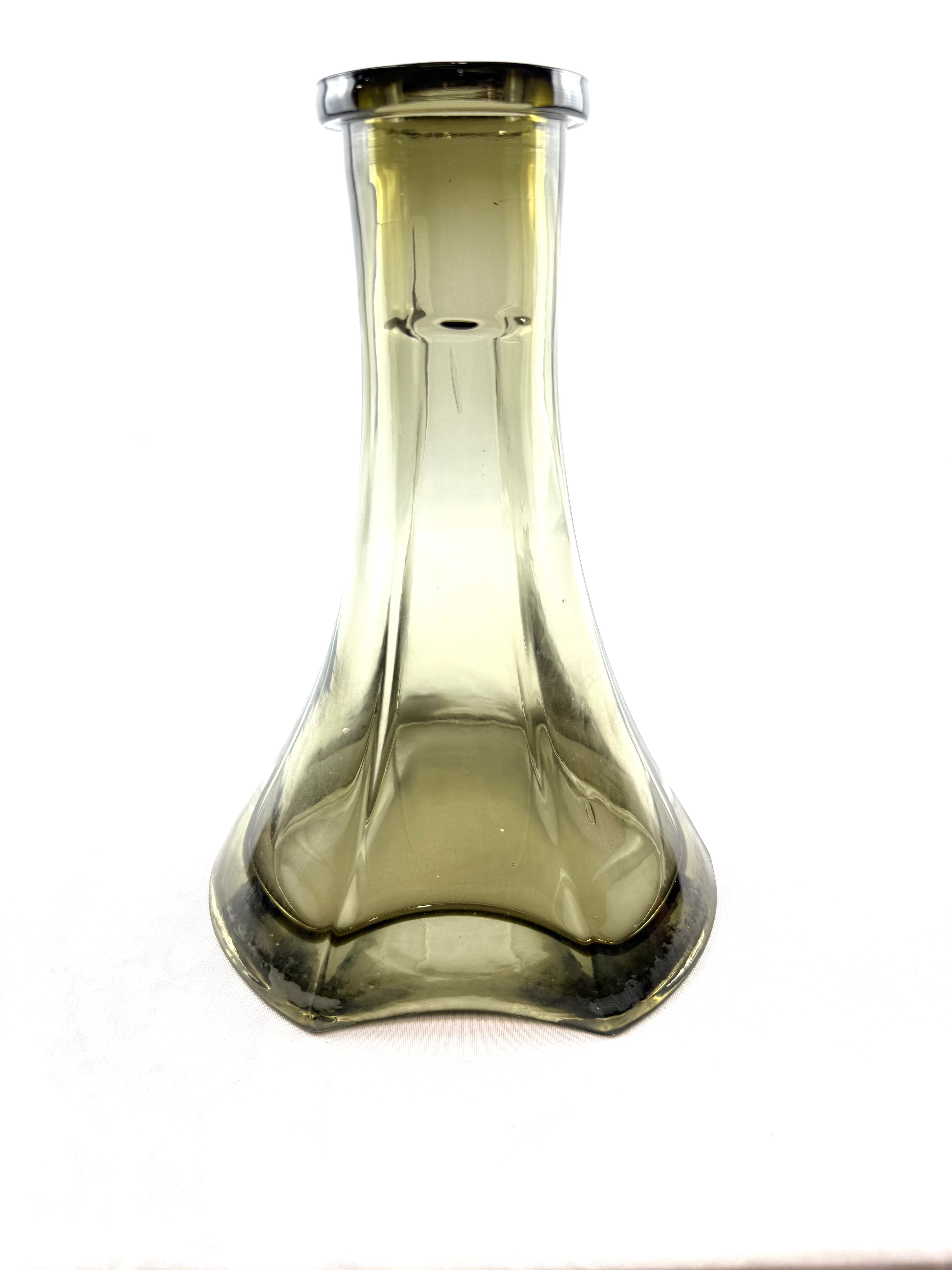 24" Mona Three Phased Conical Glass Base With Metal Body Single Hose Hookah