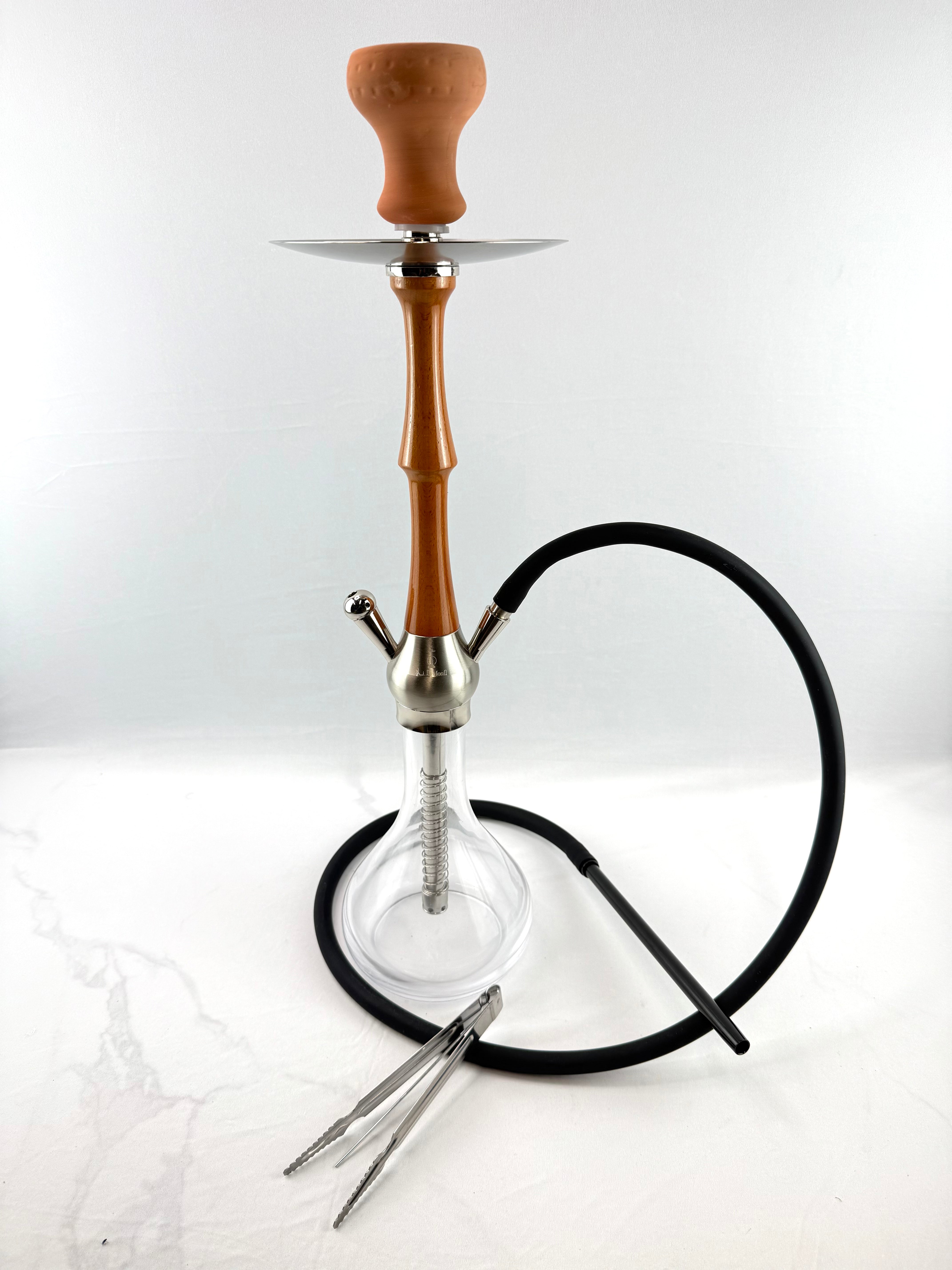 23" Silver Havana Teardrop Base Single Hose Hookah