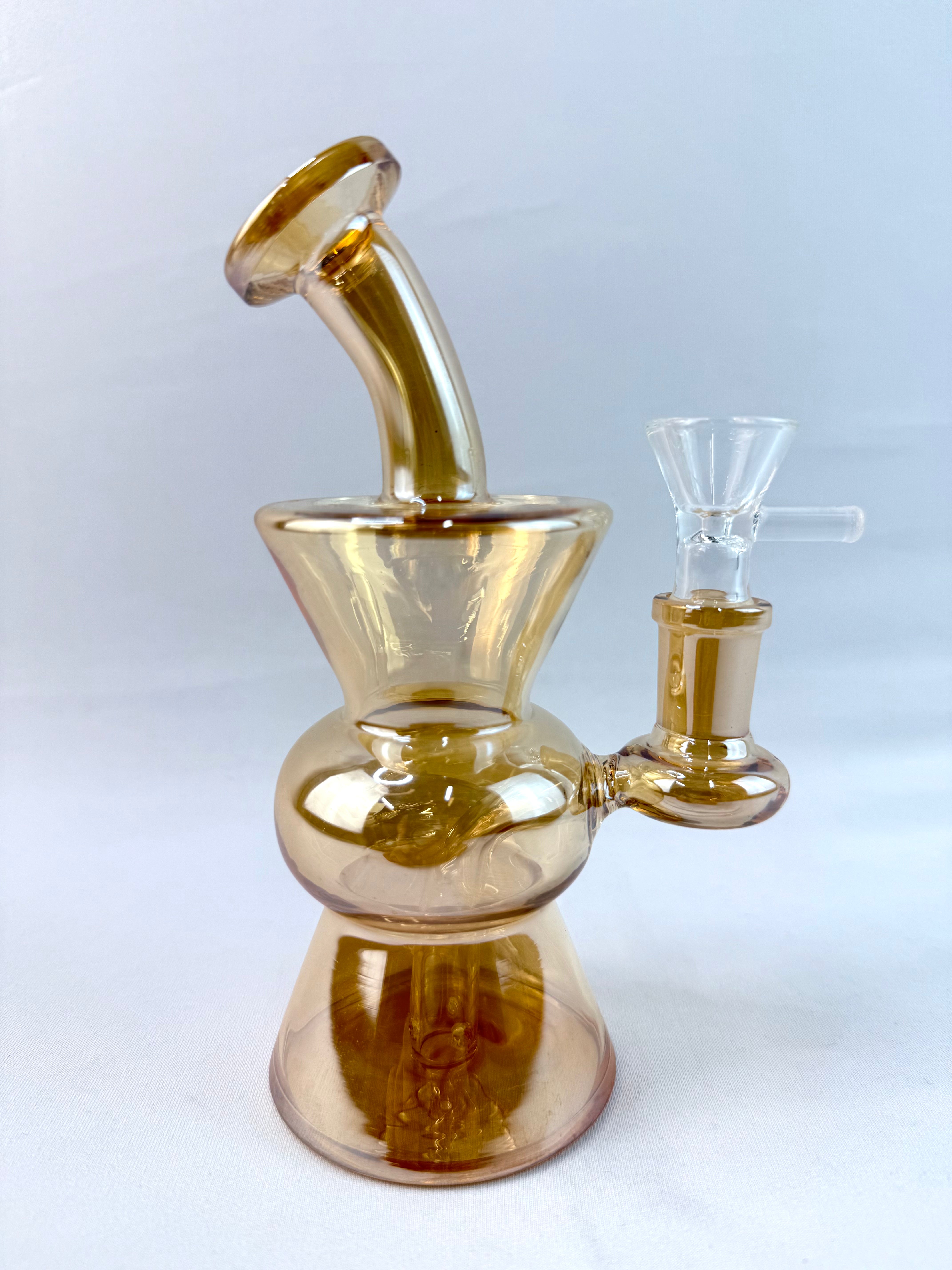 6.5" Assorted Electroplated Glass Bong