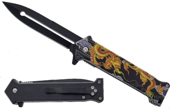 3 1/2" Black Blade / Dragon Handle