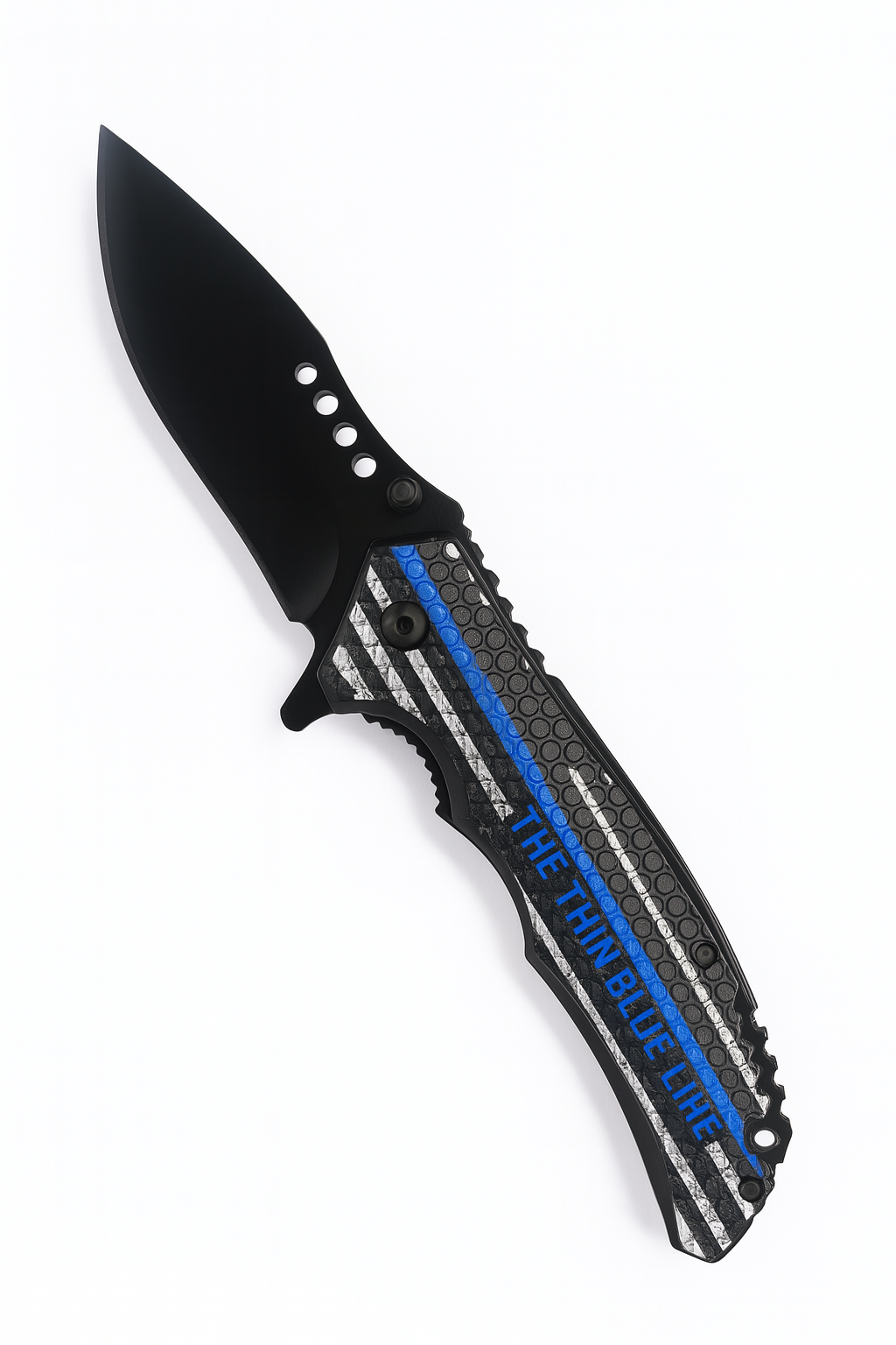 3" Black Blade / Blue Line Handle