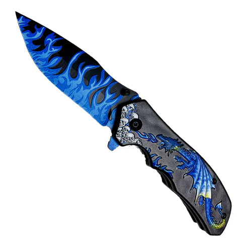 3" Blue Blade / Blue Dragon Handle