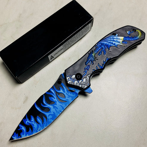 3" Blue Blade / Blue Dragon Handle