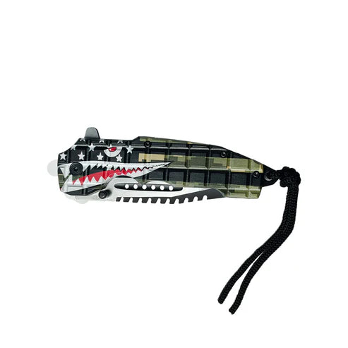 3" Black Blade / Shark Handle