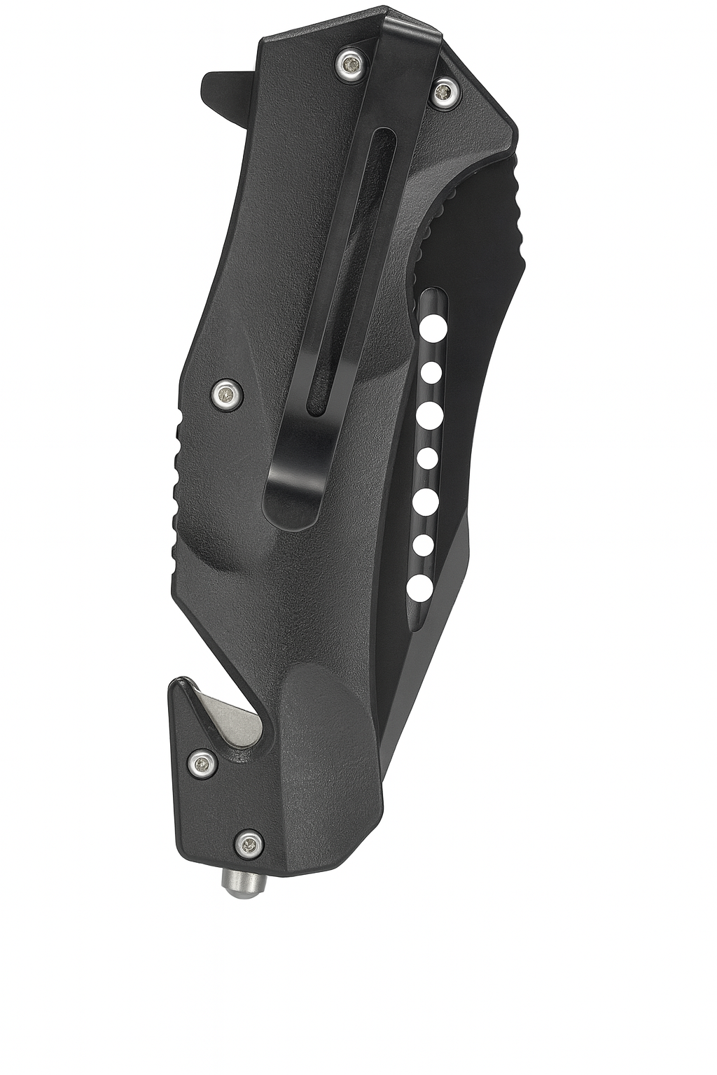 3.75" Black Blade/ US Flag w Girl Handle