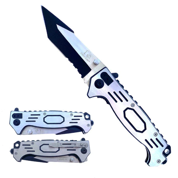 3" Silver w Black Trim Handle & Blade