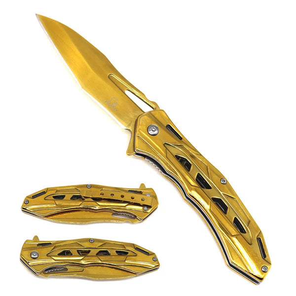 3" Gold Blade / Gold Handle