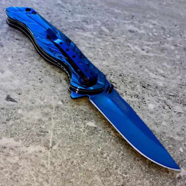 3" Blue Blade / Blue Handle with SOL Pocket Knife
