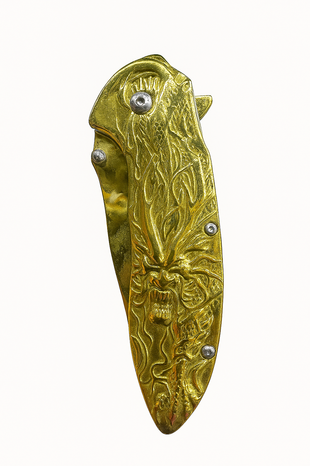 3" Gold Blade / Gold Handle