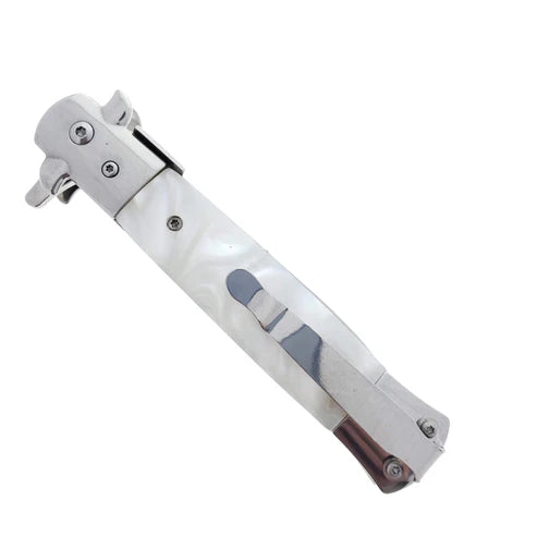 3 3/4" Black Blade / White Acrylic Handle