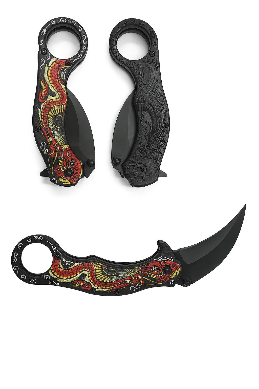 7 3/4" Overall Knife/Red Dragon