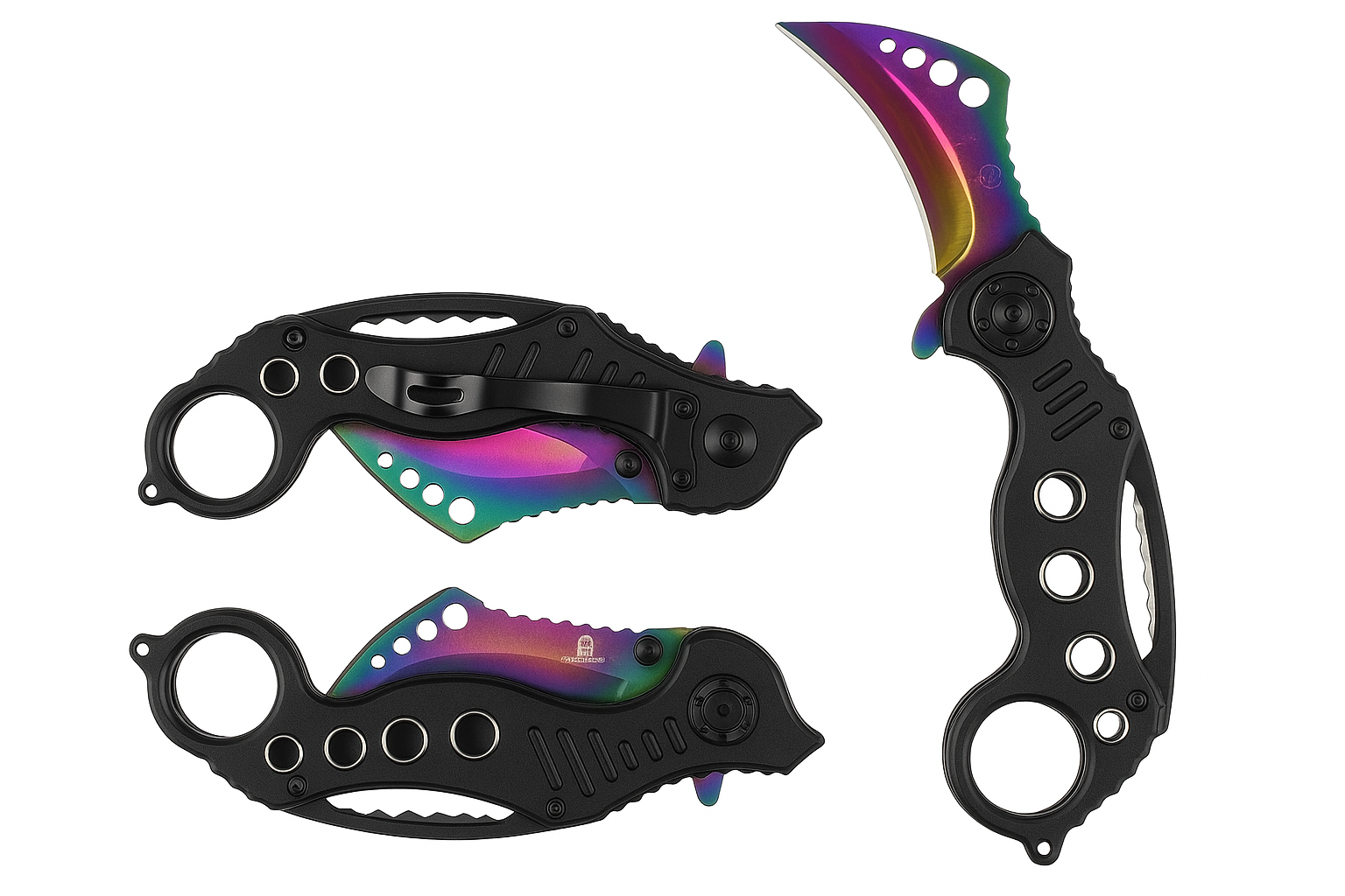 3" Rainbow Blade/ Rainbow Handle