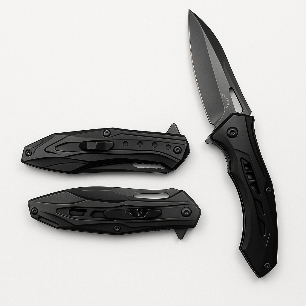 3" Black Blade / Black Handle