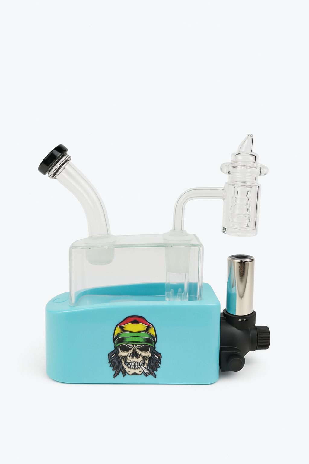 Smoke Set W/ 7''x7" Oil Rig Built-in Torch and Lights