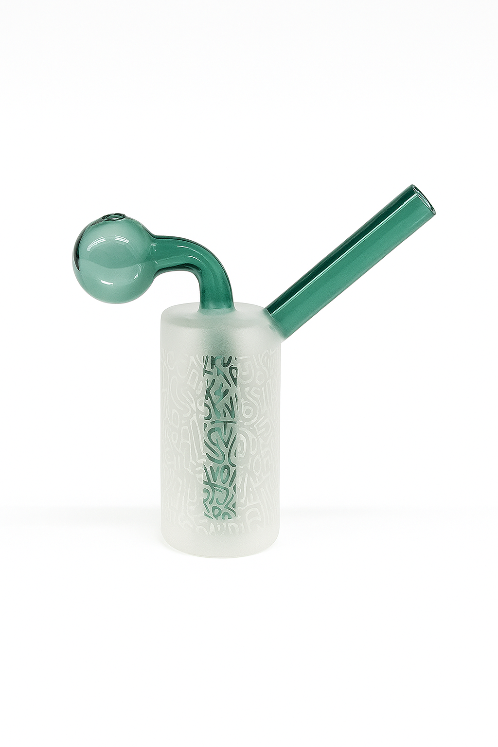 4.5" Frost Glass Oil Burner Bubbler Pipe - 401 Distribution Inc
