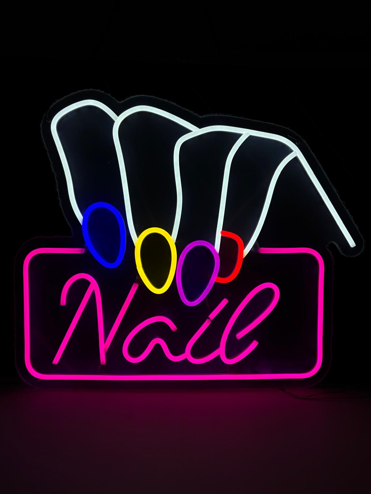 "NAIL" LED Sign 22"x20"