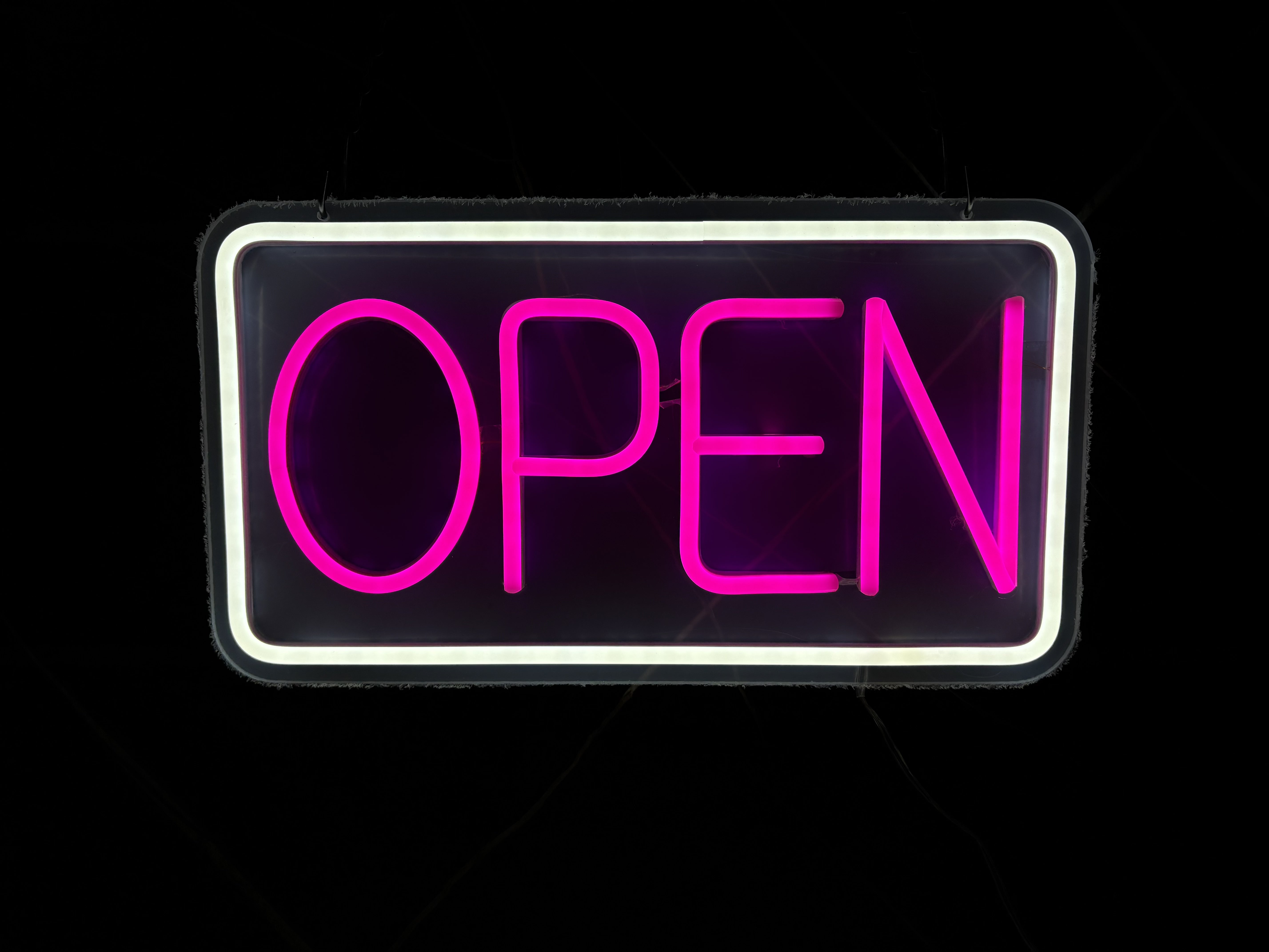 "OPEN" Box shape Led Sign 24"x12"