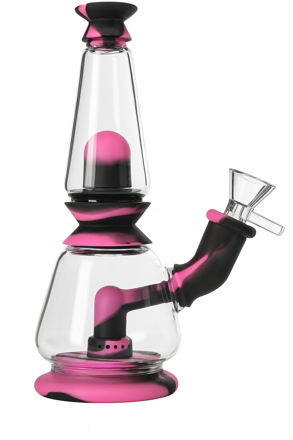 7.5'' Silicone Dual Chamber Modular Glass Bong