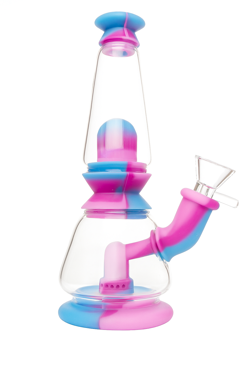 7.5'' Silicone Dual Chamber Modular Glass Bong
