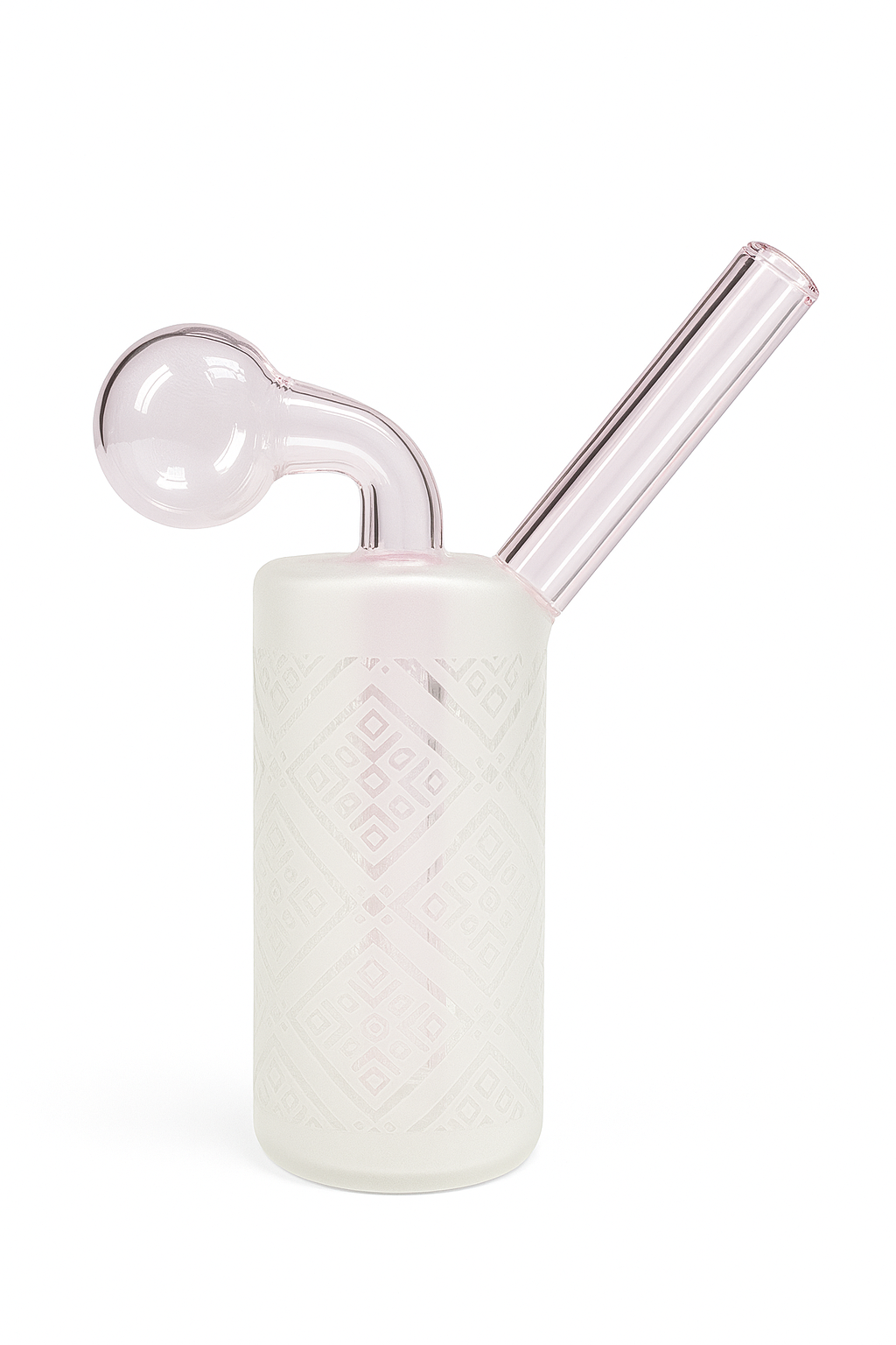 4.5" Frost Glass Oil Burner Bubbler Pipe - 401 Distribution Inc