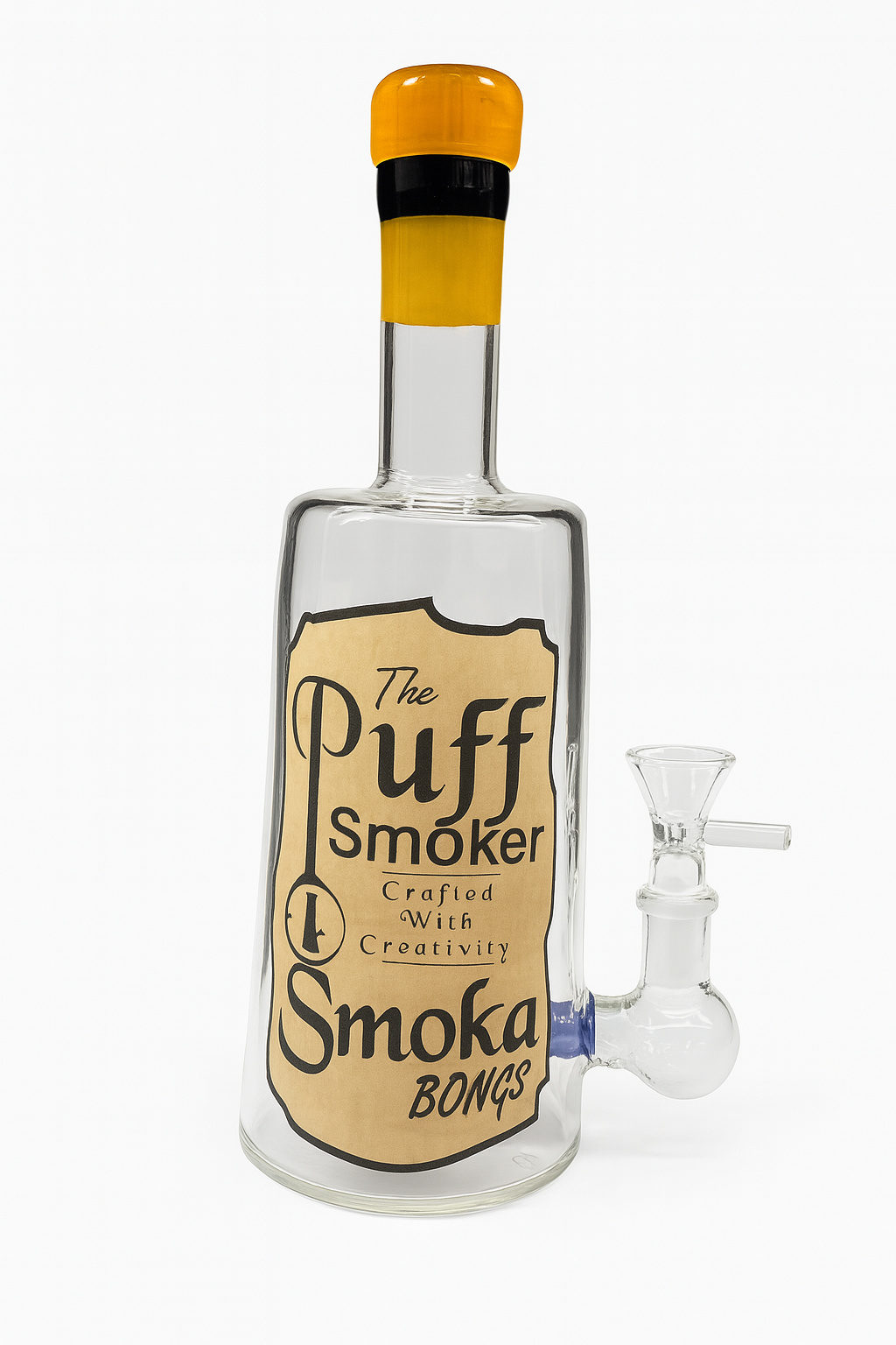 6″ Wine Bottle Design Glass Bong