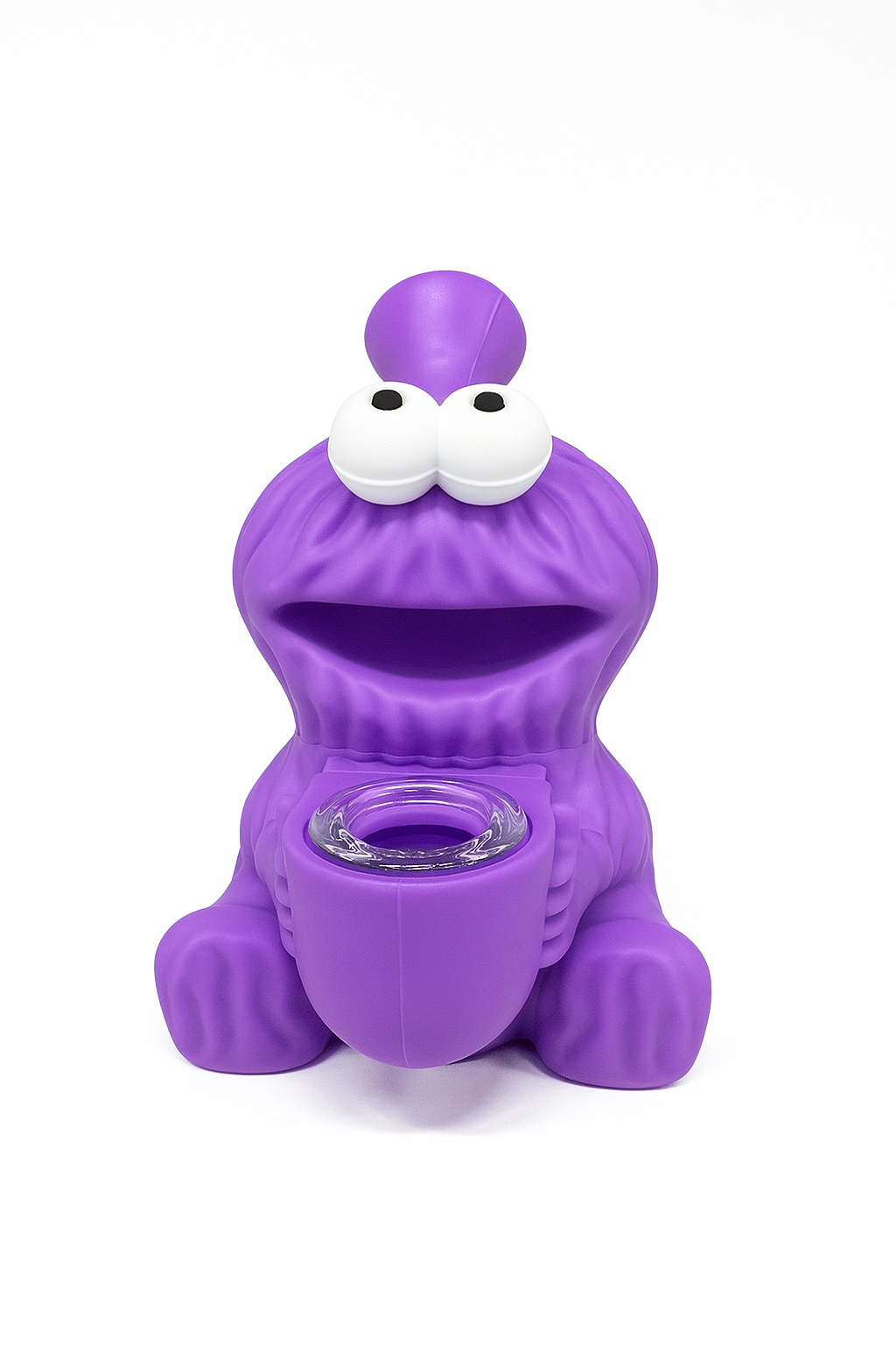 4.5'' Cookie Monster Silicone Water Pipe with Glass Bowl