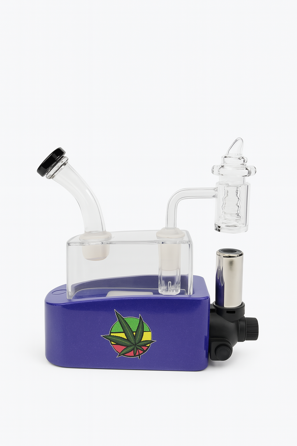 Smoke Set W/ 7''x7" Oil Rig Built-in Torch and Lights