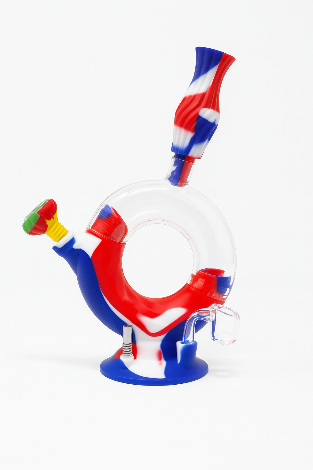 11'' Tilt Silicone Donut Water Pipe n Nectar Collector