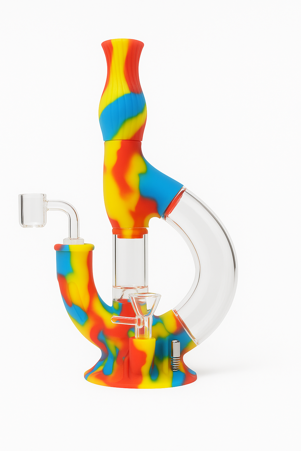 11'' Straight Silicone Donut Water Pipe n Nectar Collector