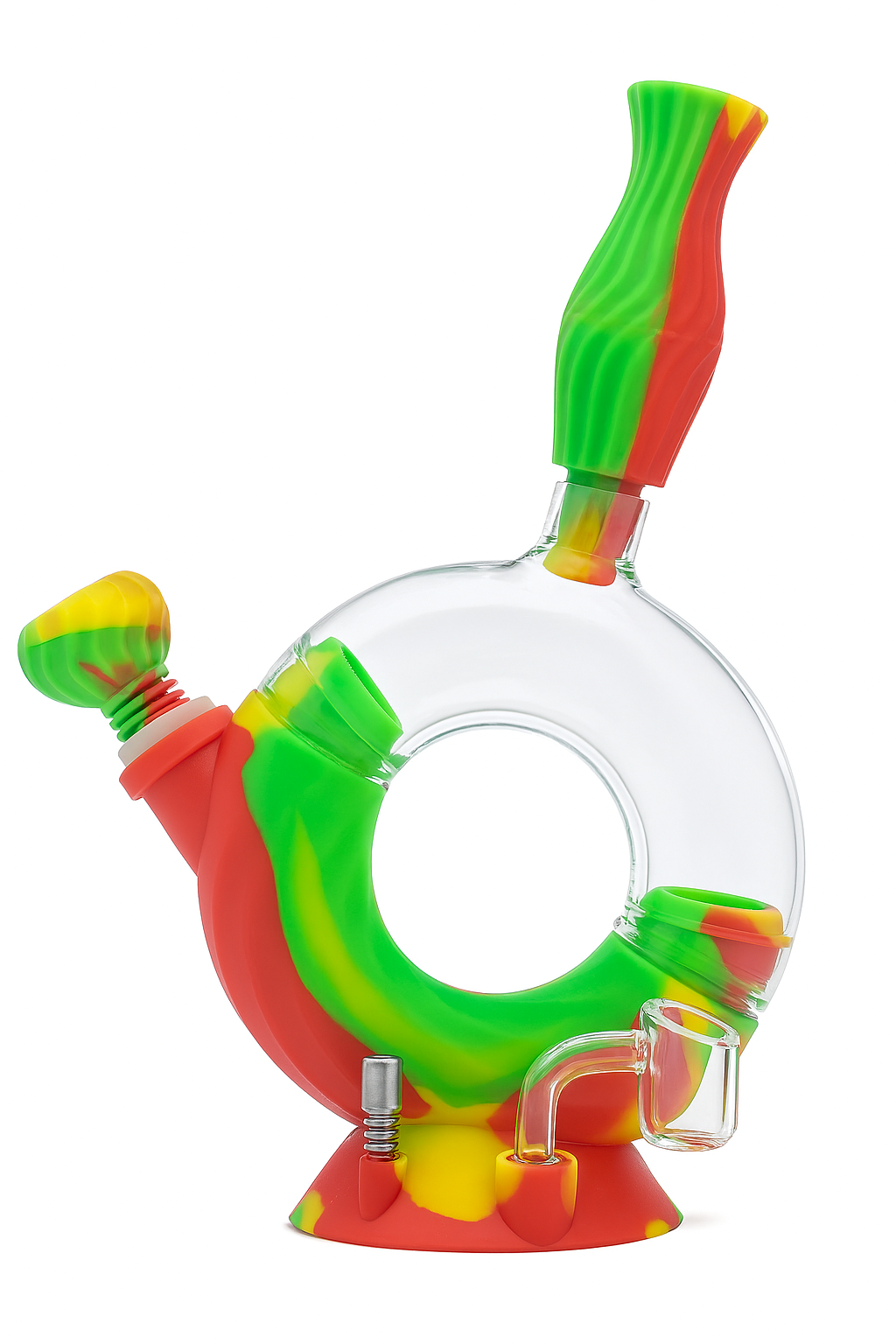 11'' Tilt Silicone Donut Water Pipe n Nectar Collector