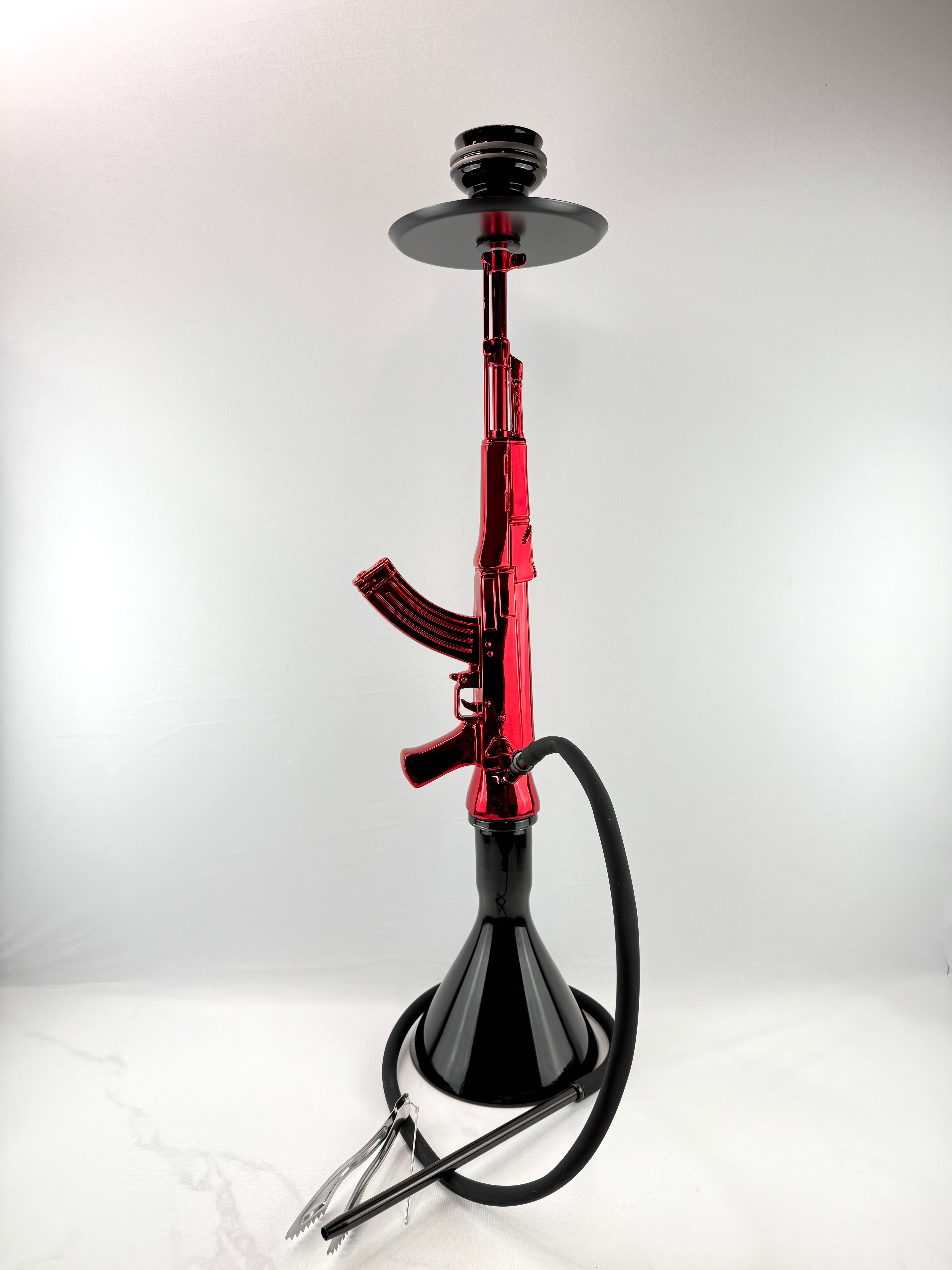 32" AK-47 Complete Hookah Set, Modern Single Hoshokah Kit with Hookah Accessories