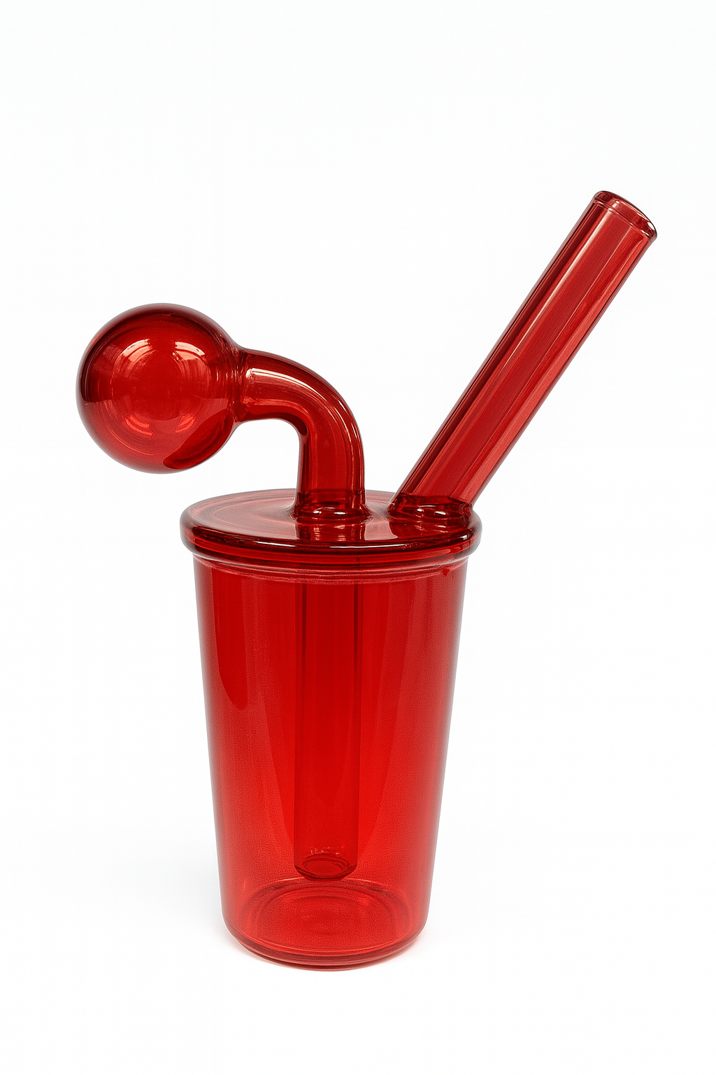 4" Cup Shaped Glass Oil Burner Bong - 401 Distribution Inc