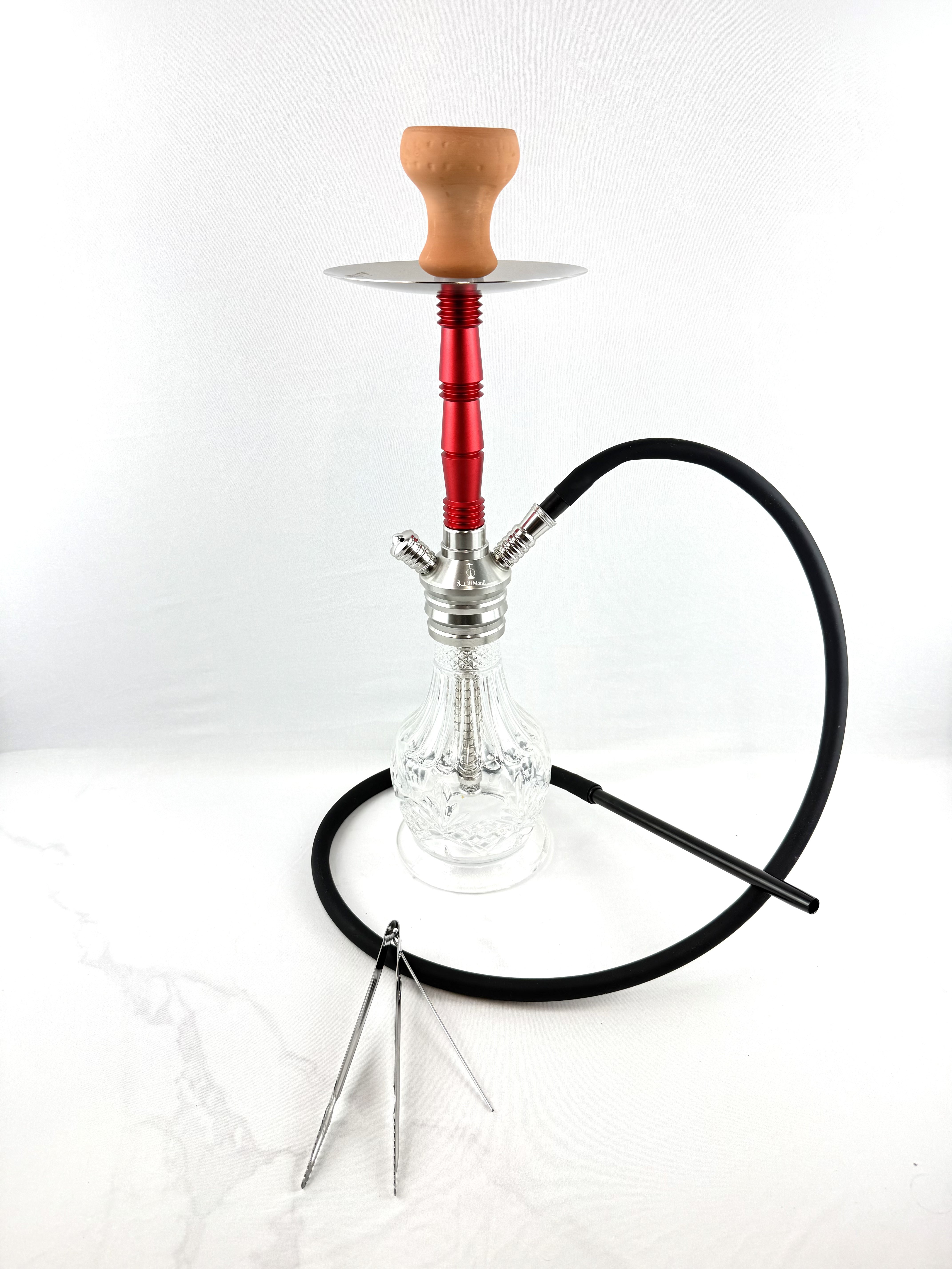 20" Mona Crystal Glass Assorted Body Color Single Hose Hookah