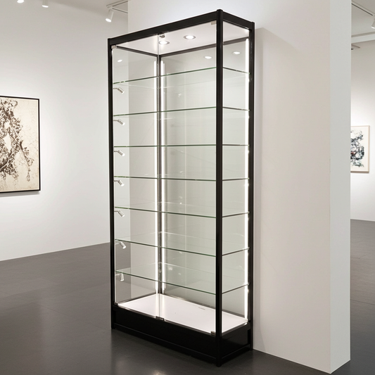 Glass Display Cabinet with LED Lighting - 401 Distribution Inc