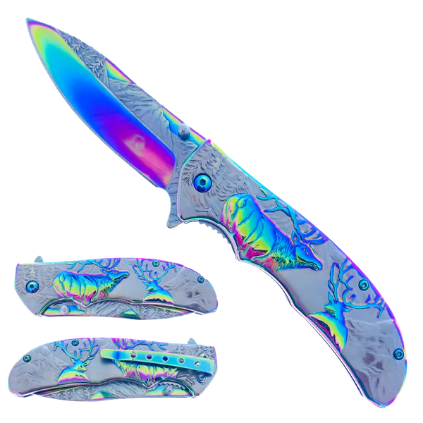 3.5 “ Rainbow Blade/ Rainbow Handle w De