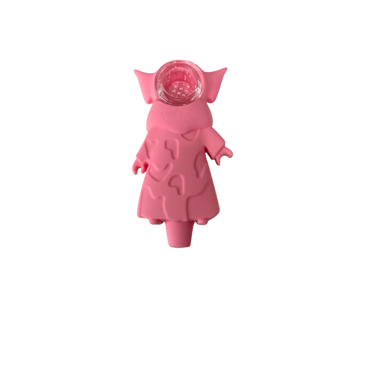 4'' Baby Yoda Silicone Hand Pipe With Replacement Glass